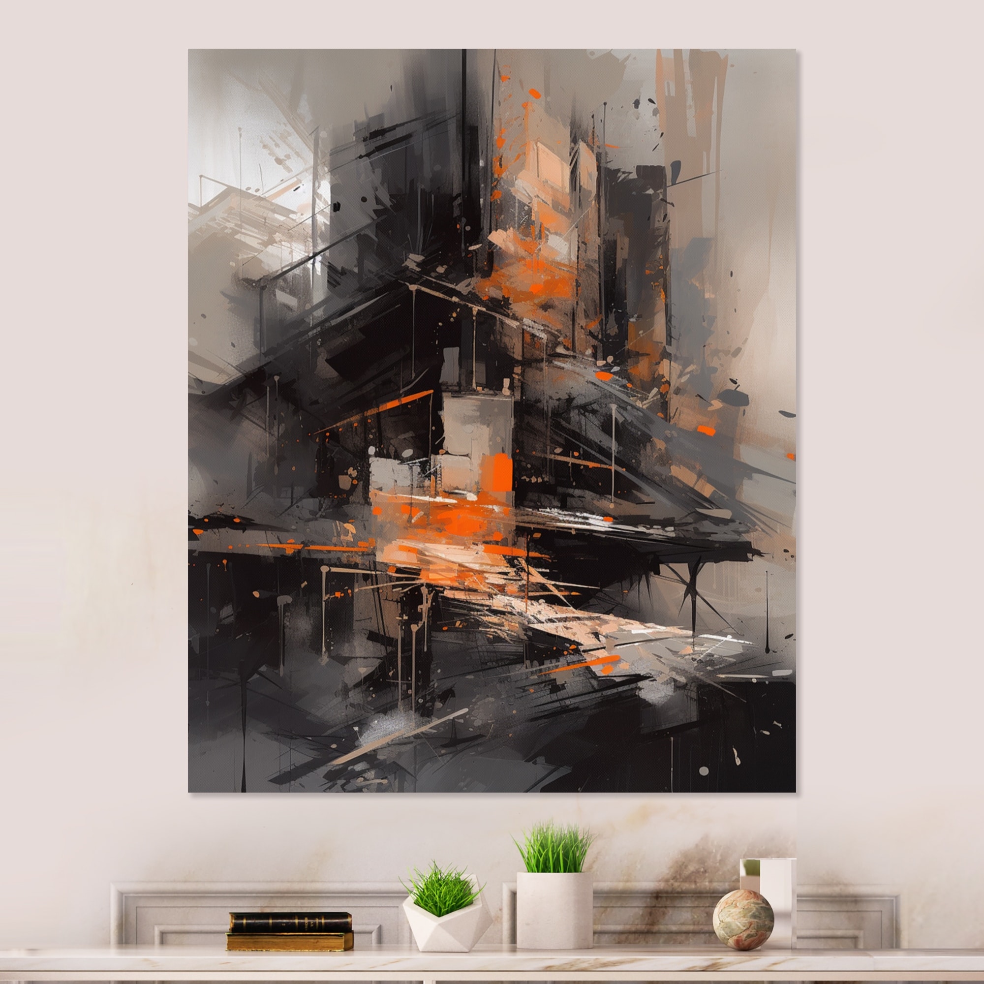 Designart "Blue And Black Building The Cityscape" City Art Deco Metal